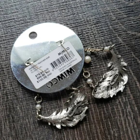 🎉 MIMCO "Faraway Feather" Earrings 🎉 - Picture 3 of 3